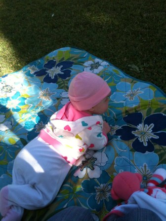 Sweet Little Girl and I hanging out outside.