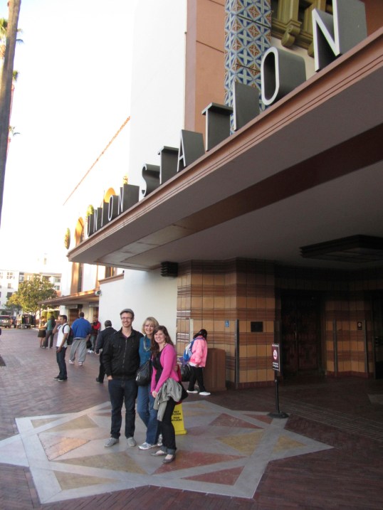 At Union Station, where we changed lines on the Metro.